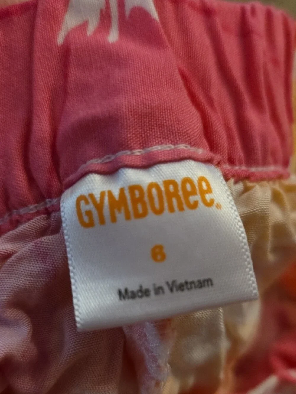 5/25 Gymboree Pink White Floral Short Size 6